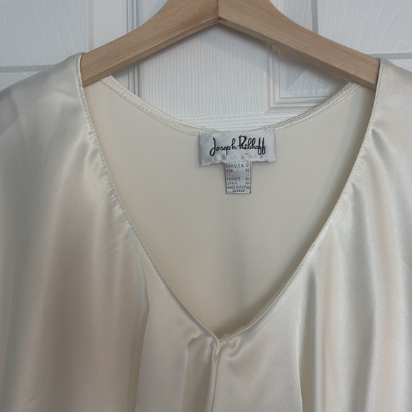 Joseph Ribkoff satin ruffle top - Picture 3 of 8